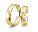 18 karat guld vielsesringe m. 0,225 ct. - P5