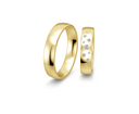 18 karat guld vielsesringe m. 0,135 ct. - P5