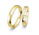 8 karat guld vielsesringe m. 0,096 ct. - P5