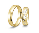 8 karat guld vielsesringe m. 0,214 ct. - P5