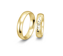 14 karat guld vielsesringe m. 0,111 ct. - P6