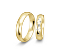 14 karat guld vielsesringe m. 0,135 ct. - P6