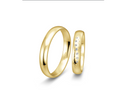 18 karat guld vielsesringe m. 0,049 ct. - P6