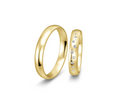 18 karat guld vielsesringe m. 0,096 ct. - P6