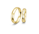 8 karat guld vielsesringe m. 0,113 ct. - P6