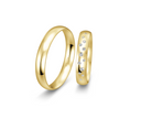 18 karat guld vielsesringe m. 0,113 ct. - P7