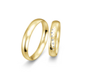 8 karat guld vielsesringe m. 0,049 ct. - P7