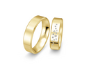 14 karat guld vielsesringe m. 0,111 ct. - P8