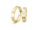 14 karat guld vielsesringe m. 0,096 ct. - P8