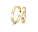 18 karat guld vielsesringe m. 3 x 0,025 ct. - P8