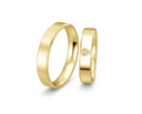 18 karat guld vielsesringe m. 0,017 ct. - P8
