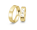 18 karat guld vielsesringe m. 0,135 ct. - P8