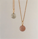 Grey moonstone Vedhæng - Sølv