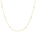 14kt. ZOE Halskæde med 7x0,025ct. W-si 40+5cm