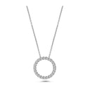 14kt Cirkel vedhæng mellem Ø15,5 med 22 x 0,02ct. W-si
