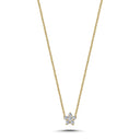 14kt. STELLA Collier lille stjerne med 0,11ct. W-si 42+3cm