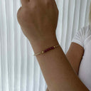 Pink Rhodonite til armring - Sølv