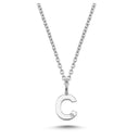 14kt. Bogstav vedhæng C med 1 x 0,005ct. W-si 6,5mm