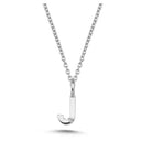 14kt. Bogstav vedhæng J med 1 x 0,005ct. W-si 6,5mm