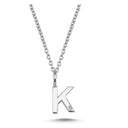 14kt Bogstav vedhæng K med 1 x 0,005ct. W-si 6,5mm