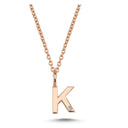 14kt Bogstav vedhæng K med 1 x 0,005ct. W-si 6,5mm