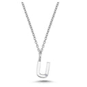 14kt. Bogstav vedhæng U med 1 x 0,005ct. W-si 6,5mm