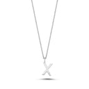 14kt. Bogstav vedhæng X med 1 x 0,005ct. W-si 9,5mm