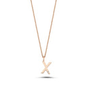 14kt. Bogstav vedhæng X med 1 x 0,005ct. W-si 9,5mm
