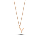 14kt. Bogstav vedhæng Y med 1 x 0,005ct. W-si 9,5mm