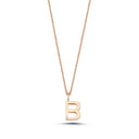 14kt. Bogstav vedhæng B med 1 x 0,005ct. W-si 9,5mm