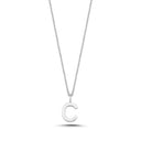 14kt. Bogstav vedhæng C med 1 x 0,005ct. W-si 9,5mm