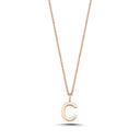 14kt. Bogstav vedhæng C med 1 x 0,005ct. W-si 9,5mm