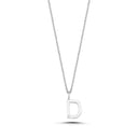14kt. Bogstav vedhæng D med 1 x 0,005ct. W-si 9,5mm