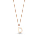 14kt. Bogstav vedhæng D med 1 x 0,005ct. W-si 9,5mm
