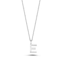 14kt. Bogstav vedhæng E med 1 x 0,005ct. W-si 9,5mm