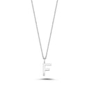14kt. Bogstav vedhæng F med 1 x 0,005ct. W-si 9,5mm