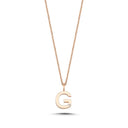 14kt. Bogstav vedhæng G med 1 x 0,005ct. W-si 9,5mm