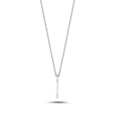 14kt. Bogstav vedhæng I med 1 x 0,005ct. W-si 9,5mm