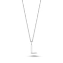 14kt. Bogstav vedhæng L med 1 x 0,005ct. W-si 9,5mm