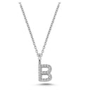 14kt. bogstav vedhæng B med pavè 19 x 0,005ct. W-si 6,5mm
