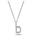 14kt. bogstav vedhæng D med pavè 16 x 0,005ct. W-si 6,5mm
