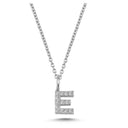 14kt. bogstav vedhæng E med pavè 13 x 0,005ct. W-si 6,5mm