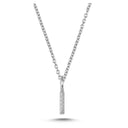 14kt. bogstav vedhæng I med pavè 5 x 0,005ct. W-si 6,5mm