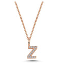 14kt. bogstav vedhæng Z med pavè 13 x 0,005ct. W-si 6,5mm