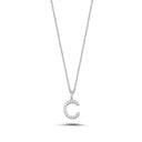 14kt. Bogstav vedhæng C med Pavé 17x0,005ct. W-si 9,5mm