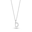 14kt. Bogstav vedhæng D med Pavé 22x0,005ct. W-si 9,5mm