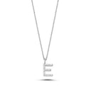 14kt. Bogstav vedhæng E med Pavé 22x0,005ct. W-si 9,5mm