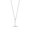 14kt. Bogstav vedhæng I med Pavé 7x0,005ct. W-si 9,5mm