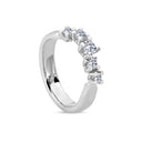14kt. DIAMOND TWIST ring med 1 x 0,23 + 2 x 0,10 + 2 x 0,06ct. W-vs