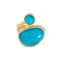 KOLO ring med Turquoise - Forgyldt